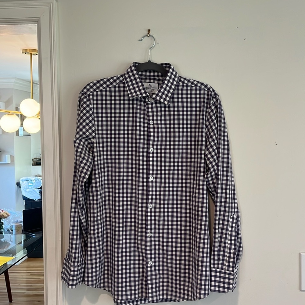 Mizzen+Main purple gingham medium trim made in America